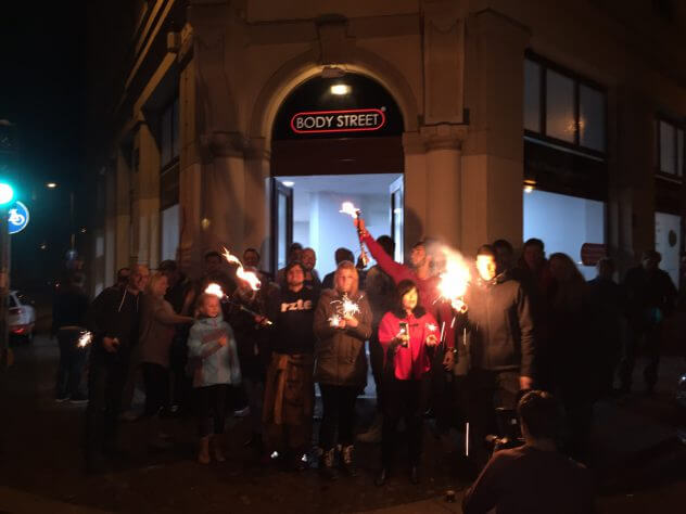 Bodystreeet Feuershow Eröffnung